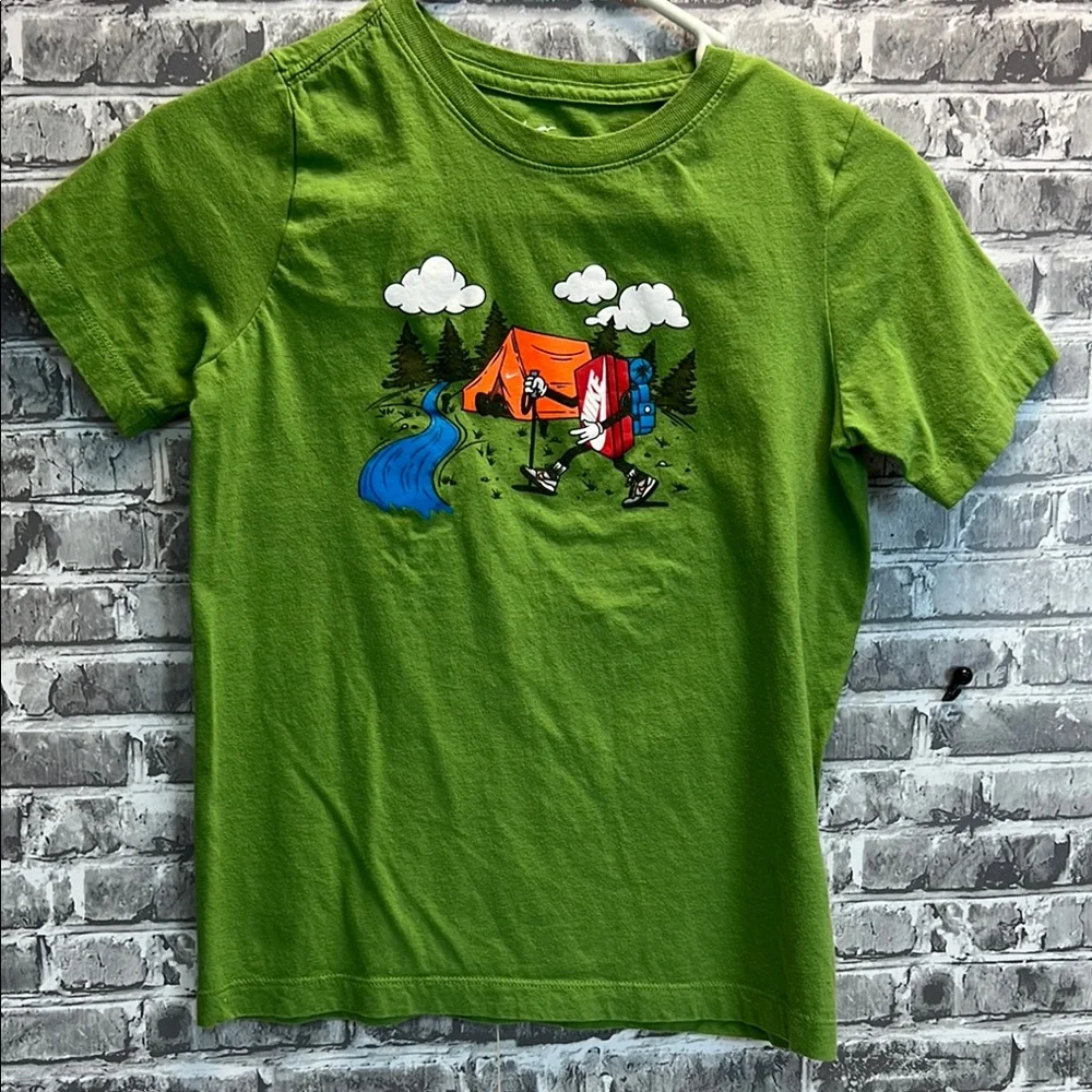 Nike‎ Green Kids Camping Graphic T-Shirt